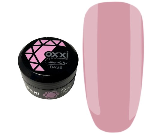 Изображение  Camouflage base for gel polish OXXI Cover Base 30 ml № 26 peach-pink, Volume (ml, g): 30, Color No.: 26