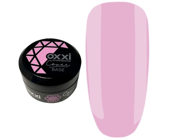 Зображення  Камуфлююча база для гель-лаку OXXI Cover Base 30 мл № 29 цукерково-рожева, Об'єм (мл, г): 30, Цвет №: 29
