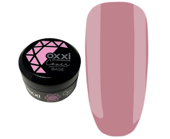 Зображення  Камуфлююча база для гель-лаку OXXI Cover Base 30 мл № 32 приглушено рожева, Об'єм (мл, г): 30, Цвет №: 32