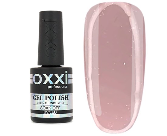 Изображение  Camouflage base for gel polish OXXI Cover Base 10 ml № 36 nude with microshine, Volume (ml, g): 10, Color No.: 36