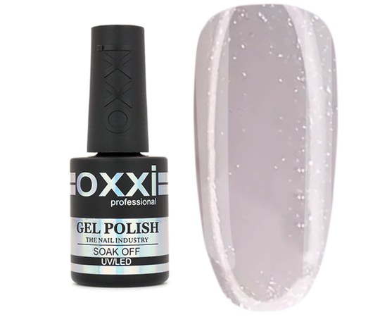 Изображение  Camouflage base for gel polish OXXI Cover Base 10 ml № 37 milky with microshine, Volume (ml, g): 10, Color No.: 37