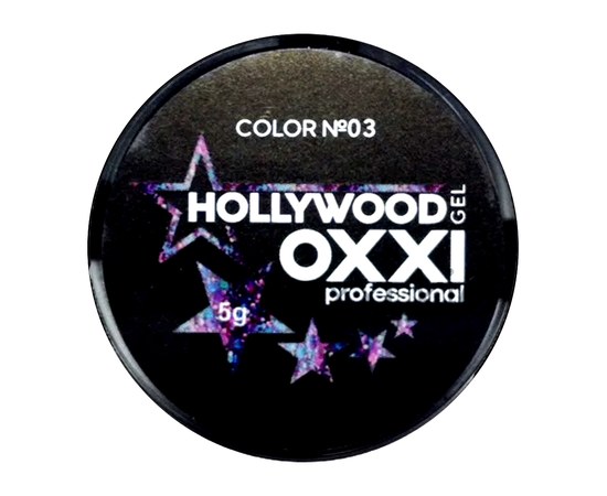 Изображение  Глитерный гель OXXI Hollywood с голографическим эффектом 5 г, № 3 голубой, сиреневый, розовый микс, Цвет №: 003