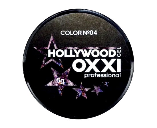 Зображення  Глітерний гель OXXI Hollywood з голографічним ефектом 5 г, № 4 бузковий, Цвет №: 004