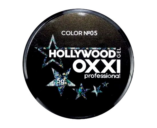 Зображення  Глітерний гель OXXI Hollywood з голографічним ефектом 5 г, № 5 сріблястий та світло-зелений мікс, Цвет №: 005