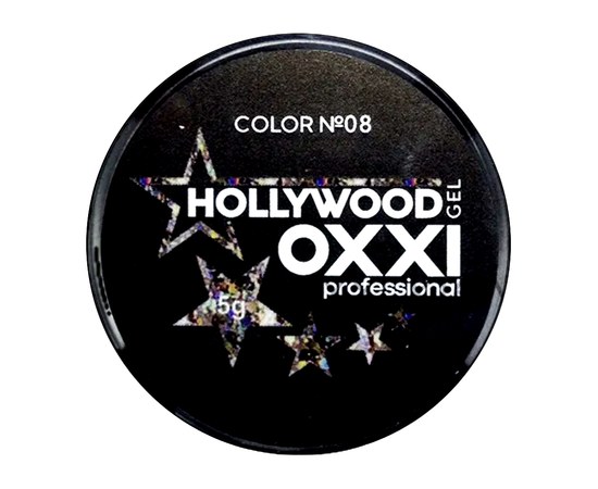 Зображення  Глітерний гель OXXI Hollywood з голографічним ефектом 5 г, № 8 сріблясто-золотистий мікс, Цвет №: 008