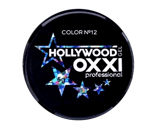 Изображение  Глитерный гель OXXI Hollywood с голографическим эффектом 5 г, № 12 сине-голубая радуга, Цвет №: 012