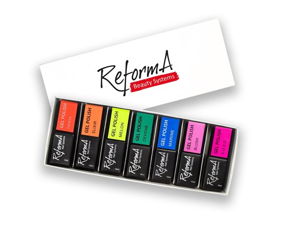 Изображение  Set of gel polishes for manicure ReformA “Hot summer”