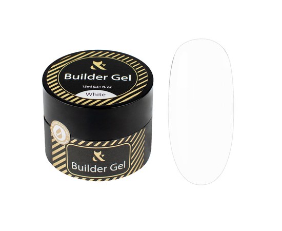 Изображение  Modeling gel for nails FOX Builder Gel Cover White, 15 ml, Volume (ml, g): 15, Color No.: White