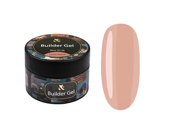 Изображение  Modeling gel for nails FOX Builder Gel Cover Peach, 50 ml, Volume (ml, g): 50, Color No.: peach
