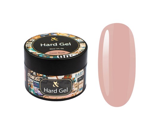 Изображение  Modeling gel for nails FOX Hard Gel Cover Nude, 30 ml, Volume (ml, g): 30, Color No.: Nude