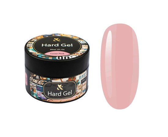 Зображення  Моделюючий гель для нігтів F.O.X Hard Gel Cover Pink, 30 мл, Об'єм (мл, г): 30, Цвет №: Pink