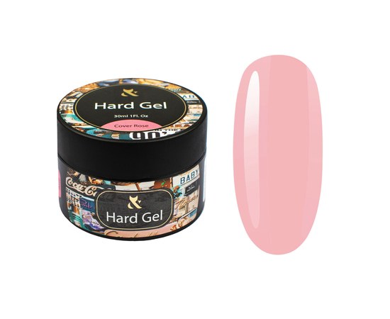 Изображение  Modeling gel for nails FOX Hard Gel Cover Rose, 30 ml, Volume (ml, g): 30, Color No.: Rose