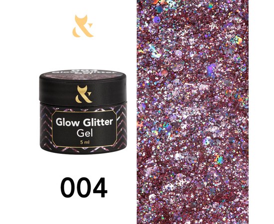 Изображение  Glitter gel FOX Glow Glitter Gel 5 ml № 004, Volume (ml, g): 5, Color No.: 4