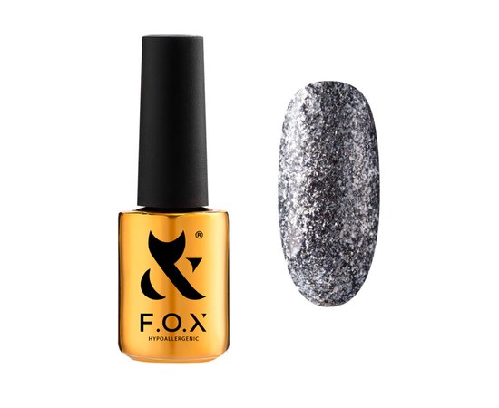 Изображение  Gel polish for nails FOX Brilliance 7 ml No. 001, Volume (ml, g): 7, Color No.: 1