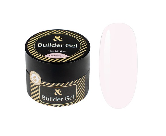 Изображение  Modeling gel for nails FOX Builder Gel Cover Ivory, 15 ml, Volume (ml, g): 15, Color No.: Ivory