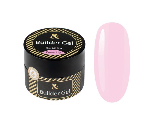 Изображение  Modeling gel for nails FOX Builder Gel Cover Lily, 15 ml, Volume (ml, g): 15, Color No.: Lily