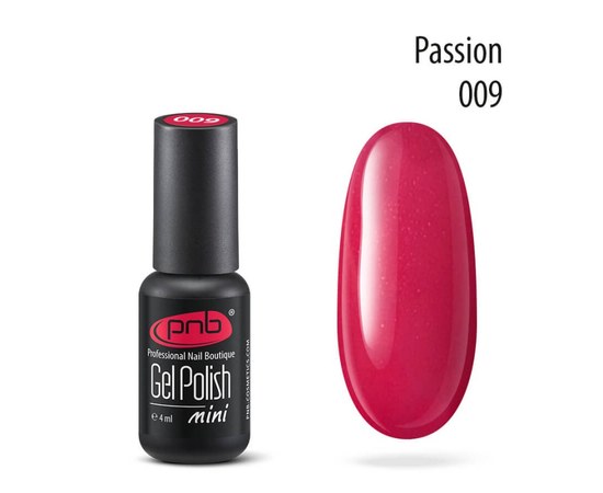 Изображение  Gel polish for nails PNB Gel Polish 4 ml, № 009, Volume (ml, g): 4, Color No.: 9