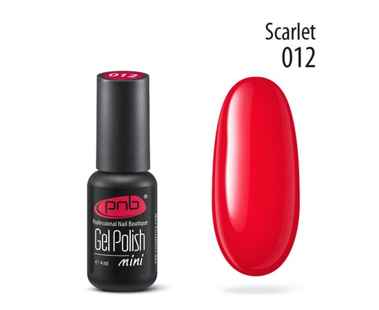 Изображение  Gel polish for nails PNB Gel Polish 4 ml, № 012, Volume (ml, g): 4, Color No.: 12