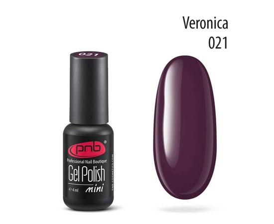 Изображение  Gel polish for nails PNB Gel Polish 4 ml, № 021, Volume (ml, g): 4, Color No.: 21