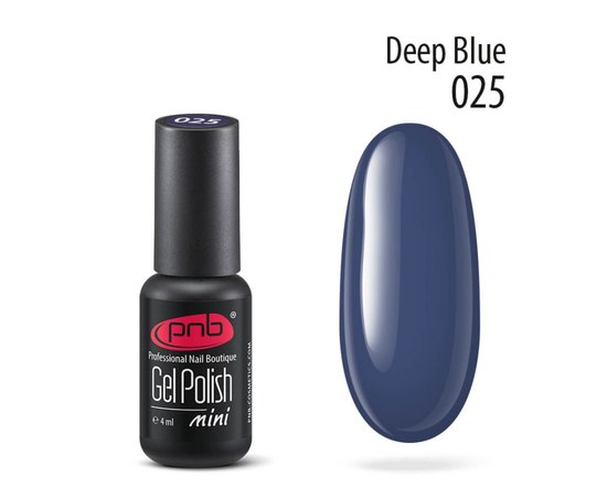 Изображение  Gel polish for nails PNB Gel Polish 4 ml, № 025, Volume (ml, g): 4, Color No.: 25