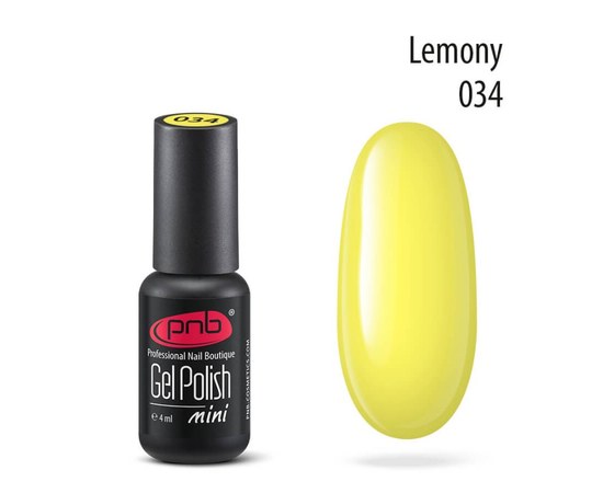 Изображение  Gel polish for nails PNB Gel Polish 4 ml, № 034, Volume (ml, g): 4, Color No.: 34