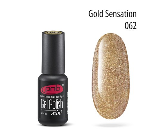 Изображение  Gel polish for nails PNB Gel Polish 4 ml, № 062, Volume (ml, g): 4, Color No.: 62