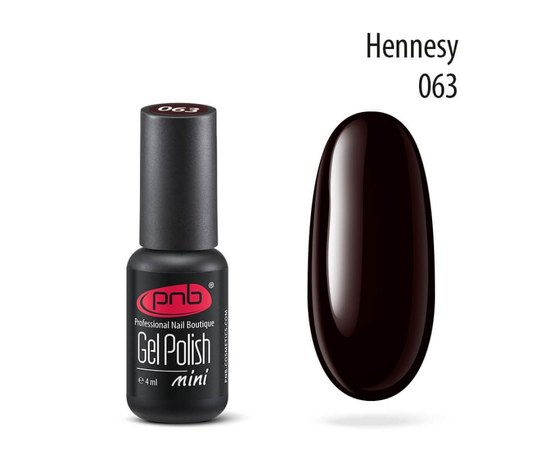 Изображение  Gel polish for nails PNB Gel Polish 4 ml, № 063, Volume (ml, g): 4, Color No.: 63