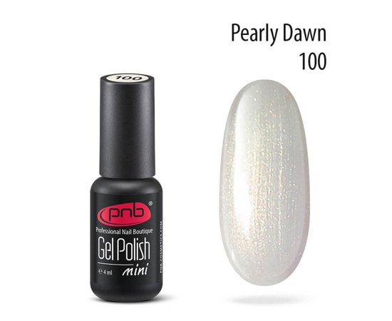 Изображение  Gel polish for nails PNB Gel Polish 4 ml, № 100, Volume (ml, g): 4, Color No.: 100