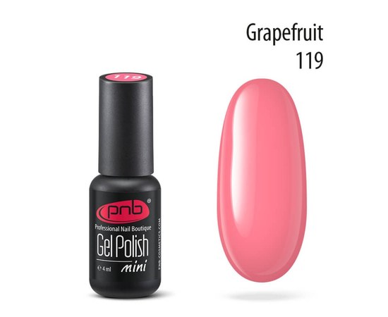 Изображение  Gel polish for nails PNB Gel Polish 4 ml, № 119, Volume (ml, g): 4, Color No.: 119