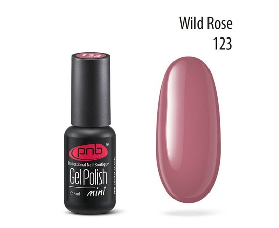 Изображение  Gel polish for nails PNB Gel Polish 4 ml, № 123, Volume (ml, g): 4, Color No.: 123
