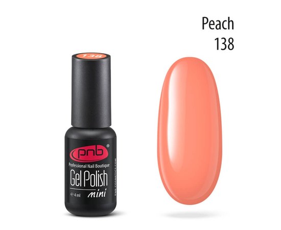 Изображение  Gel polish for nails PNB Gel Polish 4 ml, № 138, Volume (ml, g): 4, Color No.: 138