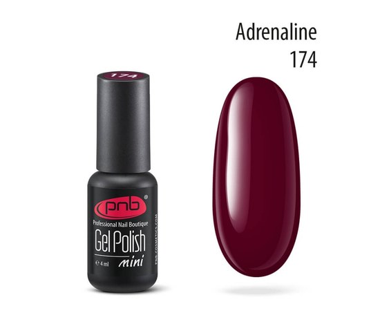 Изображение  Gel polish for nails PNB Gel Polish 4 ml, № 174, Volume (ml, g): 4, Color No.: 174