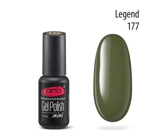 Изображение  Gel polish for nails PNB Gel Polish 4 ml, № 177, Volume (ml, g): 4, Color No.: 177
