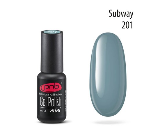 Изображение  Gel polish for nails PNB Gel Polish 4 ml, № 201, Volume (ml, g): 4, Color No.: 201