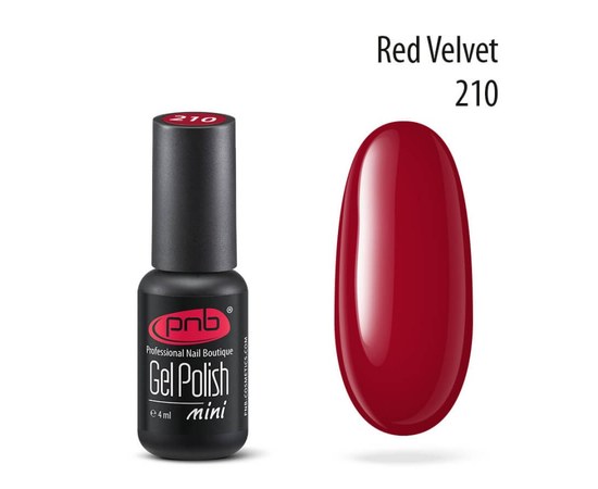 Изображение  Gel polish for nails PNB Gel Polish 4 ml, № 210, Volume (ml, g): 4, Color No.: 210