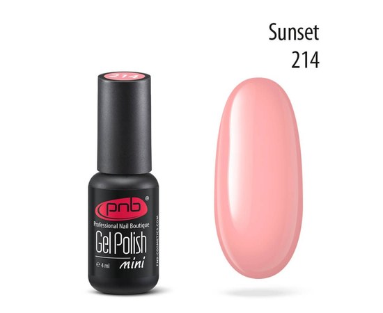 Изображение  Gel polish for nails PNB Gel Polish 4 ml, № 214, Volume (ml, g): 4, Color No.: 214
