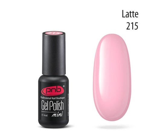 Изображение  Gel polish for nails PNB Gel Polish 4 ml, № 215, Volume (ml, g): 4, Color No.: 215