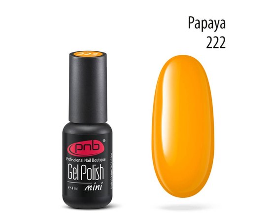 Изображение  Gel polish for nails PNB Gel Polish 4 ml, № 222, Volume (ml, g): 4, Color No.: 222