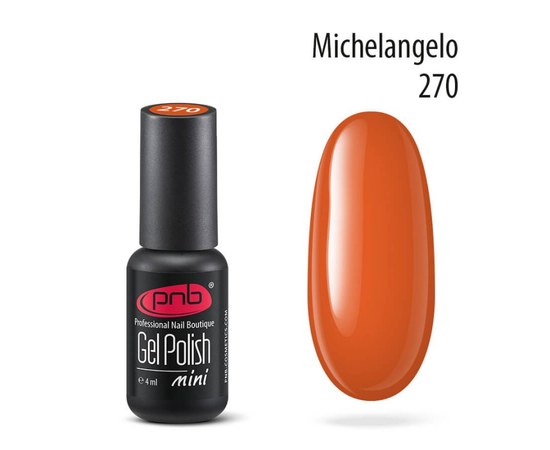 Изображение  Gel polish for nails PNB Gel Polish 4 ml, № 270, Volume (ml, g): 4, Color No.: 270