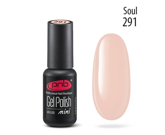 Изображение  Gel polish for nails PNB Gel Polish 4 ml, № 291, Volume (ml, g): 4, Color No.: 291