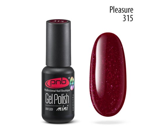 Изображение  Gel polish for nails PNB Gel Polish 4 ml, № 315, Volume (ml, g): 4, Color No.: 315