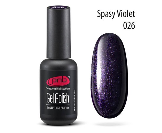 Изображение  Gel polish for nails PNB Gel Polish 8 ml, № 026, Volume (ml, g): 8, Color No.: 26
