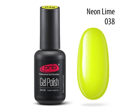 Изображение  Gel polish for nails PNB Gel Polish 8 ml, № 038, Volume (ml, g): 8, Color No.: 38