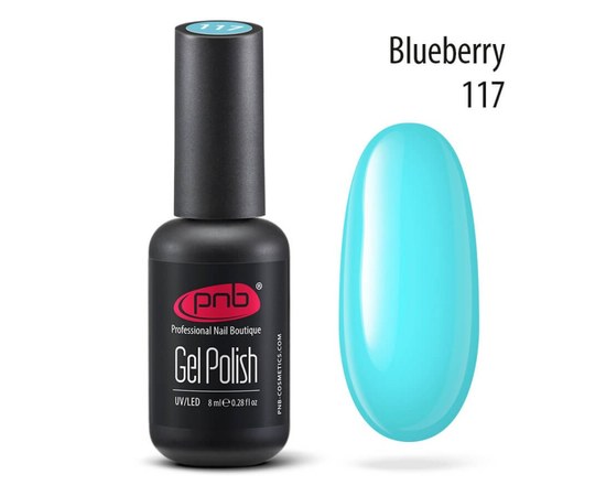 Изображение  Gel polish for nails PNB Gel Polish 8 ml, № 117, Volume (ml, g): 8, Color No.: 117