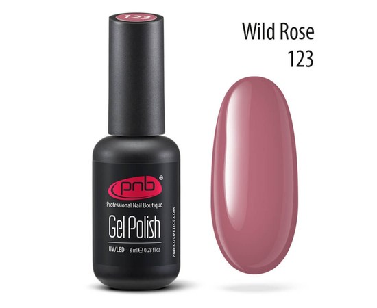 Изображение  Gel polish for nails PNB Gel Polish 8 ml, № 123, Volume (ml, g): 8, Color No.: 123