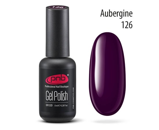 Изображение  Gel polish for nails PNB Gel Polish 8 ml, № 126, Volume (ml, g): 8, Color No.: 126