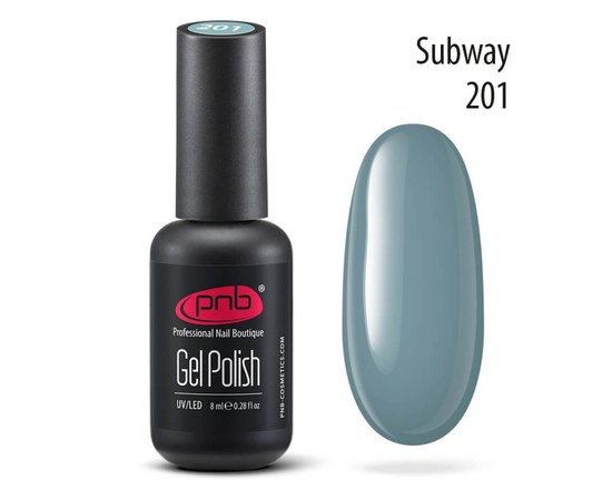 Изображение  Gel polish for nails PNB Gel Polish 8 ml, № 201, Volume (ml, g): 8, Color No.: 201
