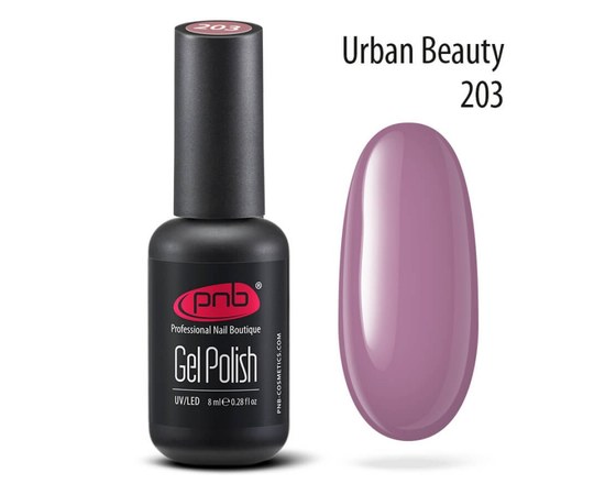 Изображение  Gel polish for nails PNB Gel Polish 8 ml, № 203, Volume (ml, g): 8, Color No.: 203