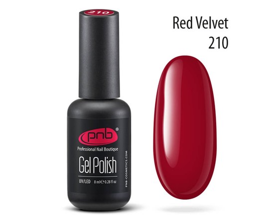 Изображение  Gel polish for nails PNB Gel Polish 8 ml, № 210, Volume (ml, g): 8, Color No.: 210