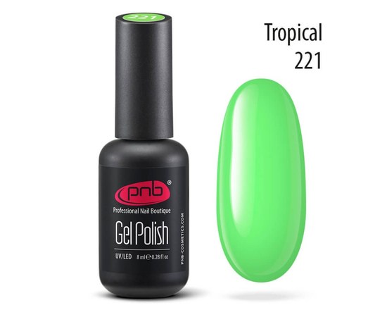 Изображение  Gel polish for nails PNB Gel Polish 8 ml, № 221, Volume (ml, g): 8, Color No.: 221